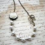 Bridesmaid Necklace - Flower Necklace - Bridal..