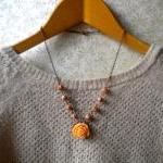 Flower Necklace - Vintage Necklace - Choker..