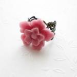Soft Pink Flower Ring - Vintage Ring - Flower..