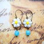 Flower Earrings - Turquoise Earrings