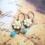 Flower Earrings - Turquoise Earrings